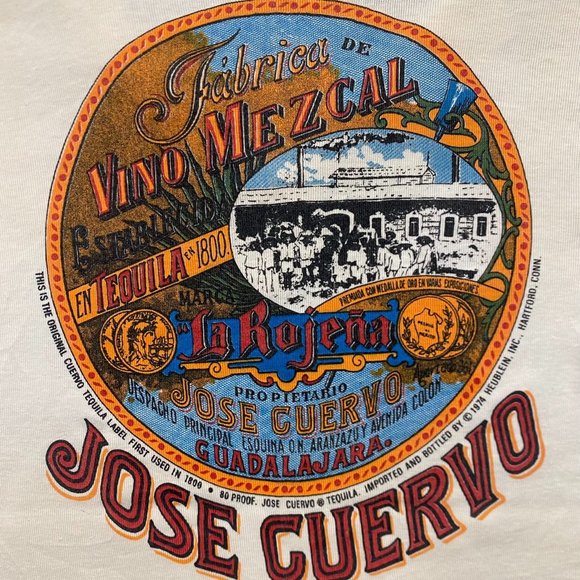 Vintage 70s 80s Jose Cuervo Tequila Long Johns Henley Tee - Picture 8 of 8
